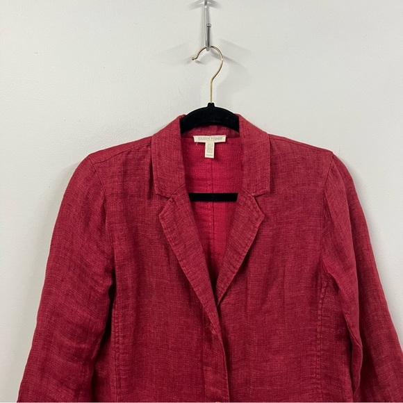 Eileen Fisher Organic Linen Longline Jacket - Picture 3 of 11